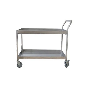 2-степенна лабораторна количка от неръждаема стомана Sysbel на колела